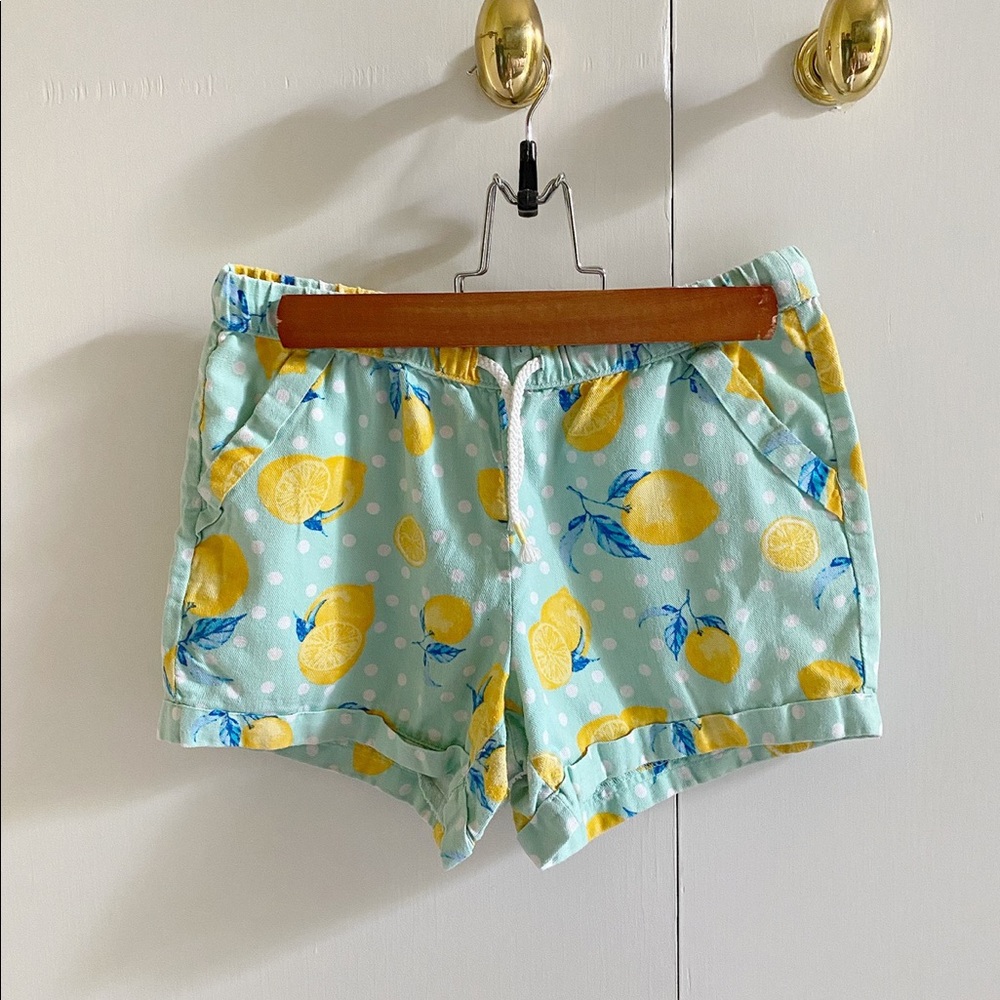 Wonder Nation girls cotton-linen lemon shorts